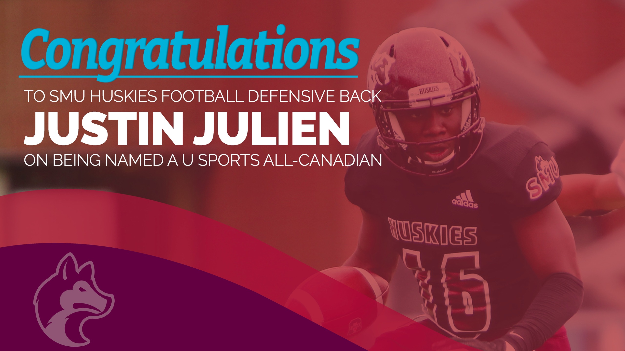 Saint Mary&rsquo;s Huskies cornerback and punt returner Justin Julien has been honoured as a second team U SPORTS All-Canadian at kick returner for the 2021 football season.