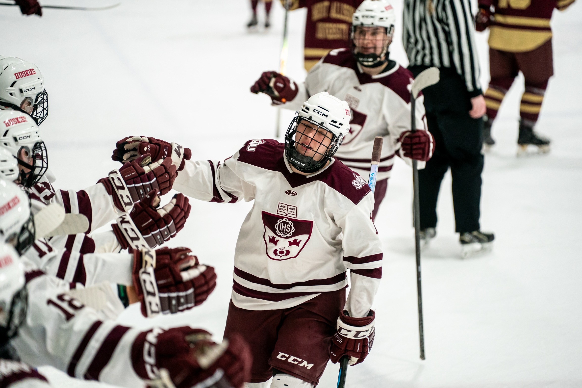 Shearer scores pair as Huskies defeat Mounties 3-0